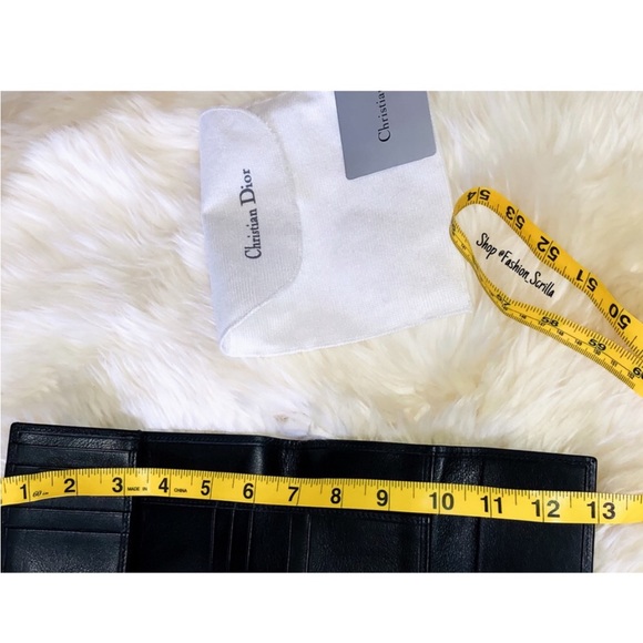 DIOR Vintage Mini Jacquard Black Monogram Logo Oblique Canvas Leather Wallet - Picture 13 of 16